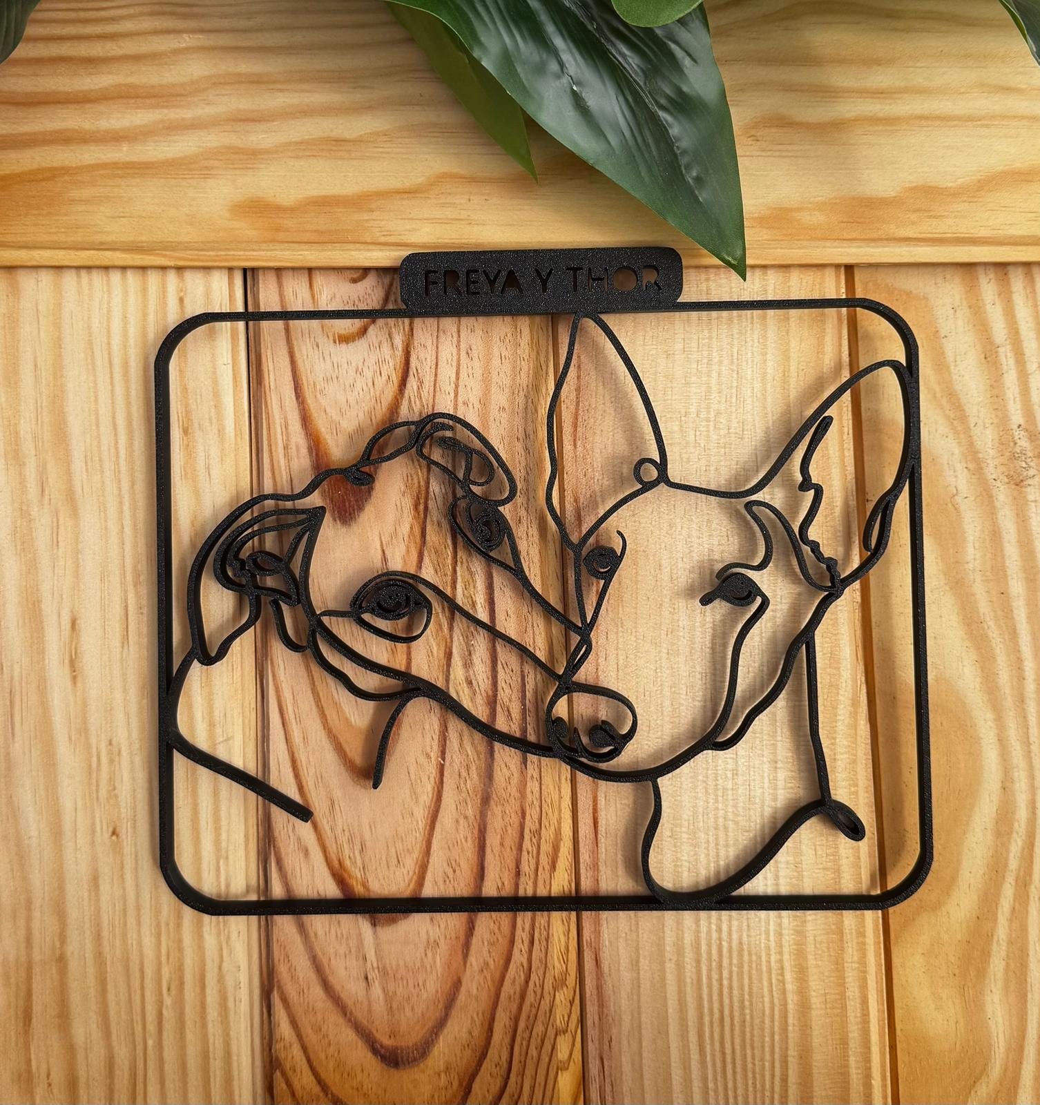Cuadro lineal minimalista personalizado