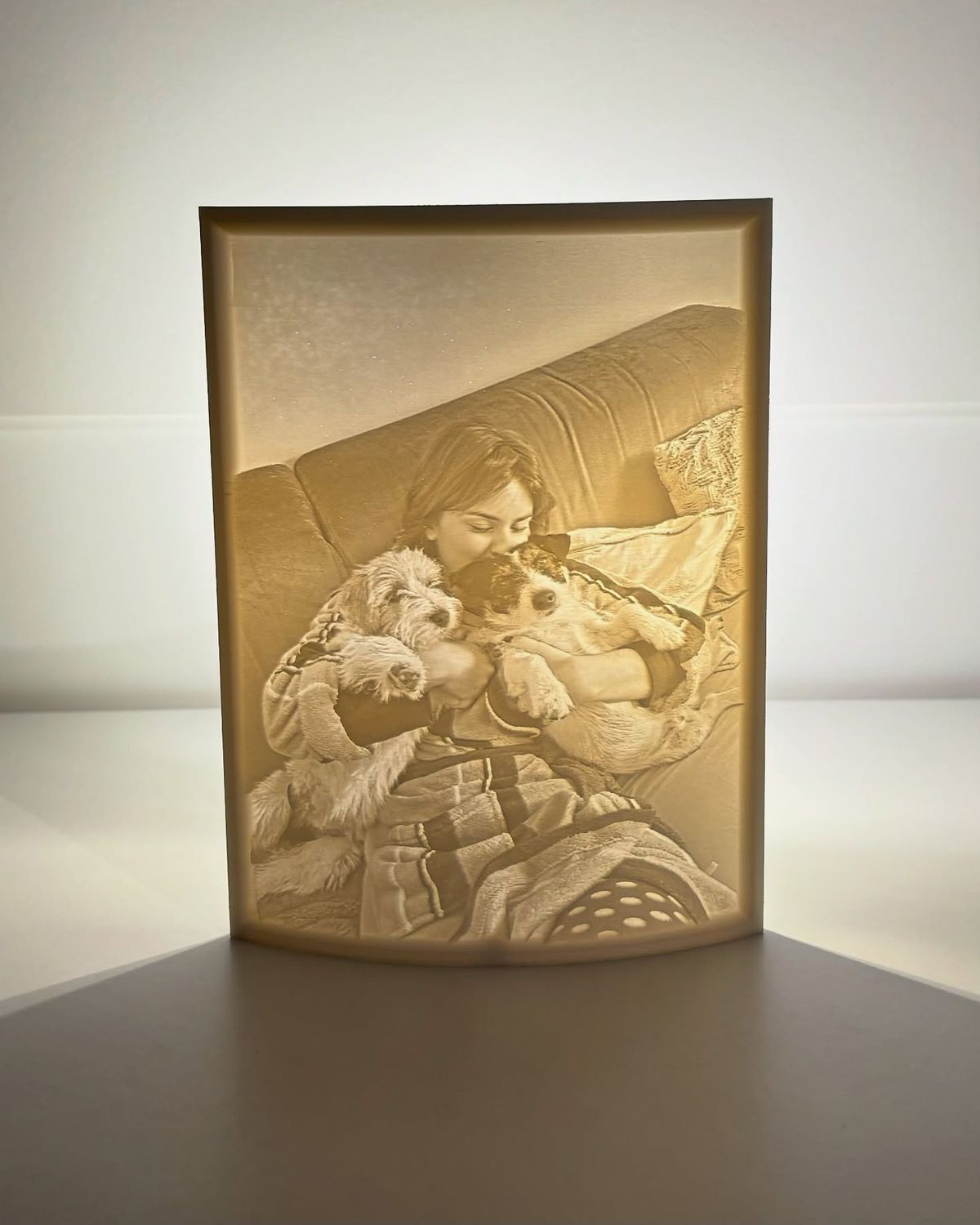 Lámpara personalizada de litofanía